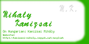 mihaly kanizsai business card