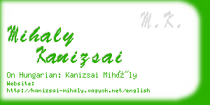 mihaly kanizsai business card